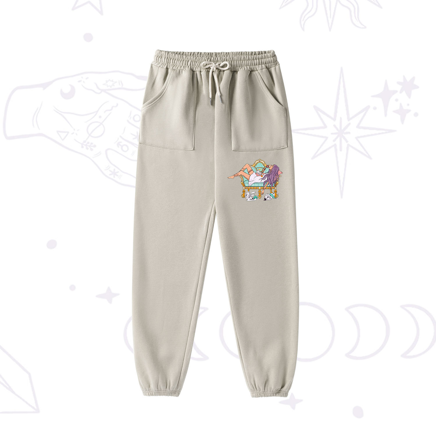 Purplehecate The Dog Mom Tarot Fleece Hoodie Suit