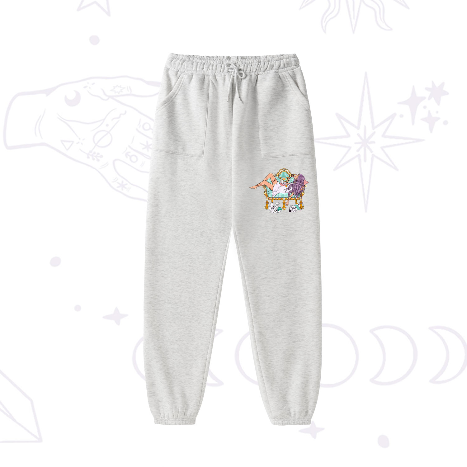 Purplehecate The Dog Mom Tarot Fleece Hoodie Suit