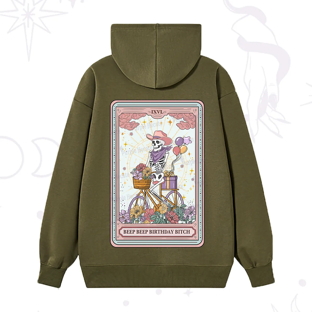 Purplehecate The Beep Beep Birthday Bitch Tarot Hoodie