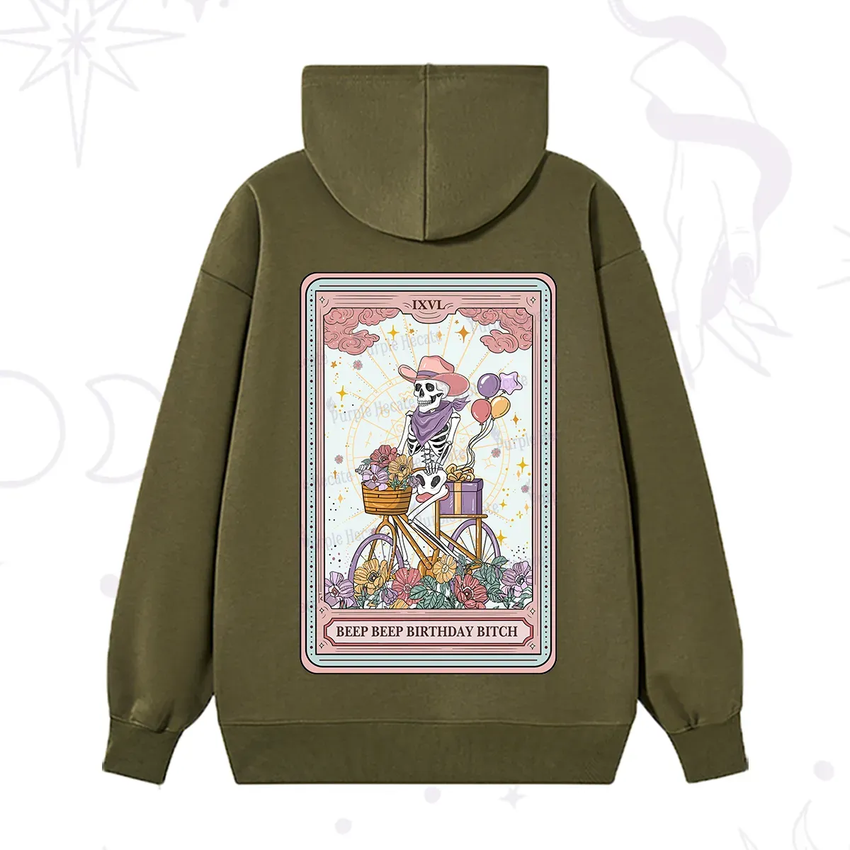 Purplehecate The Beep Beep Birthday Bitch Tarot Hoodie