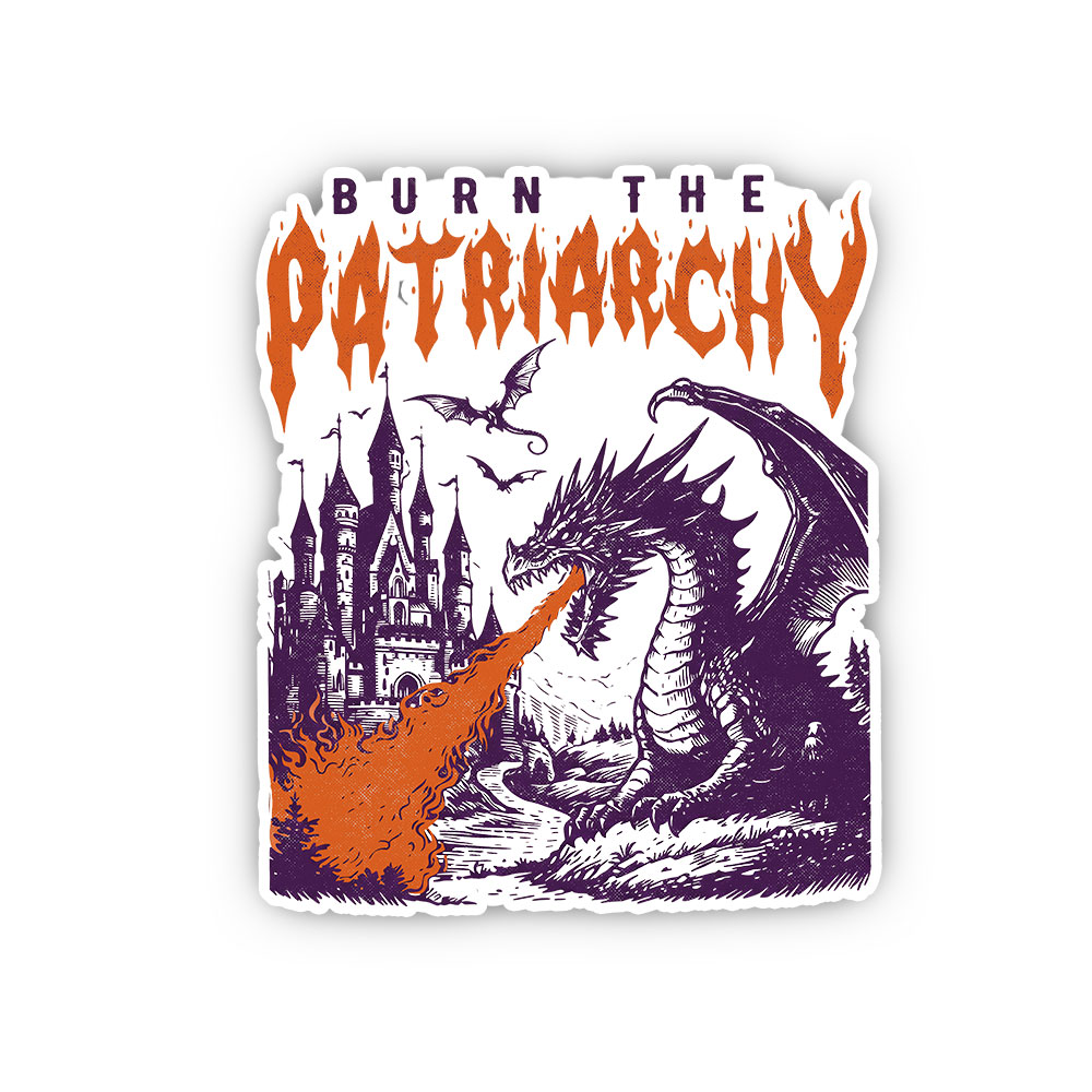 Purplehecate Burn the Patriarchy Dragon Sticker