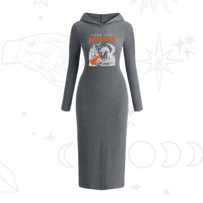 Purplehecate Burn the Patriarchy Dragon Hooded Knit Dress