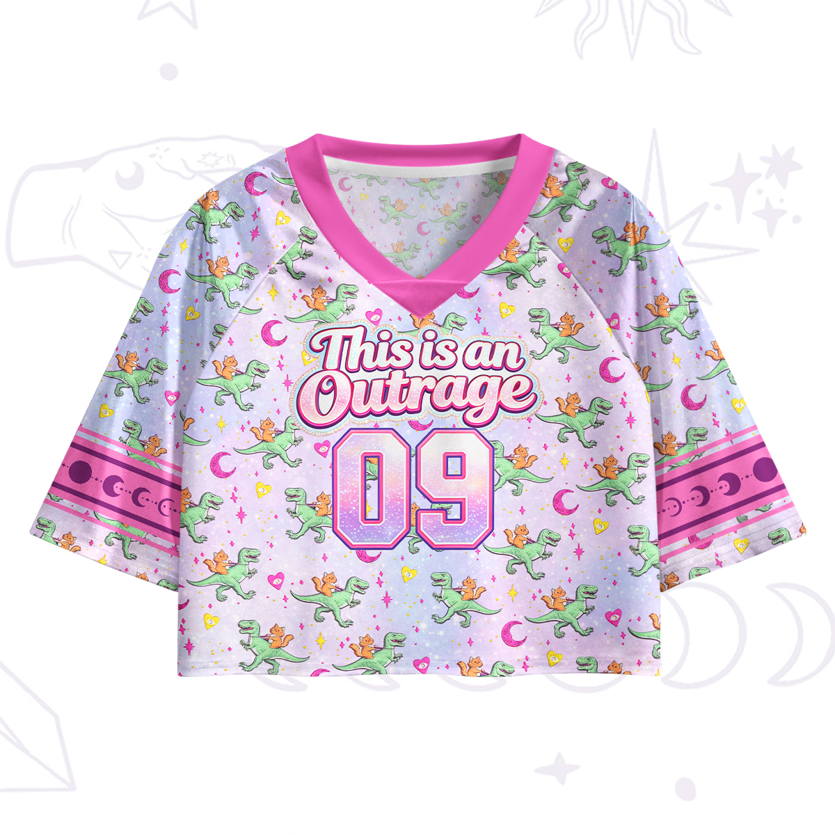 Purplehecate This is an Outrage Crop Jersey Top