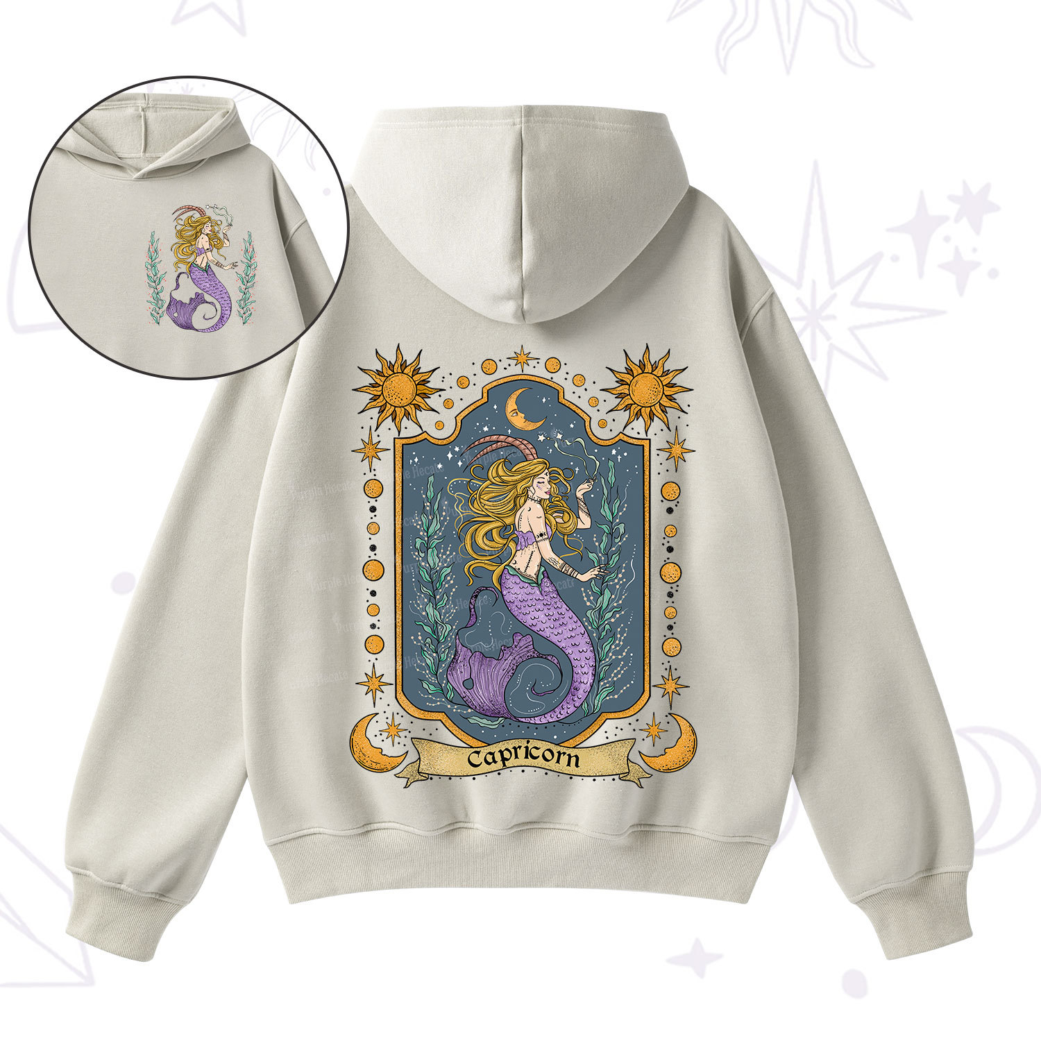 Purplehecate Capricorn Zodiac Fleece Hoodie Suit