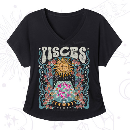 Purplehecate Pisces Spirit Zodiac V-Neck T-Shirt