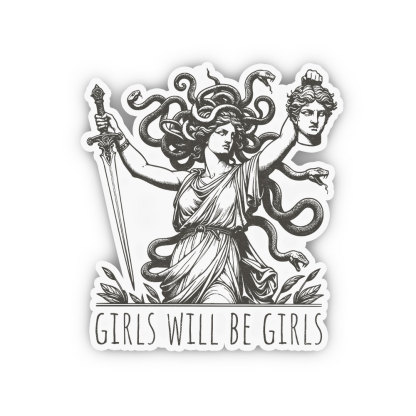 Purplehecate Girls Will Be Girls Medusa Sticker