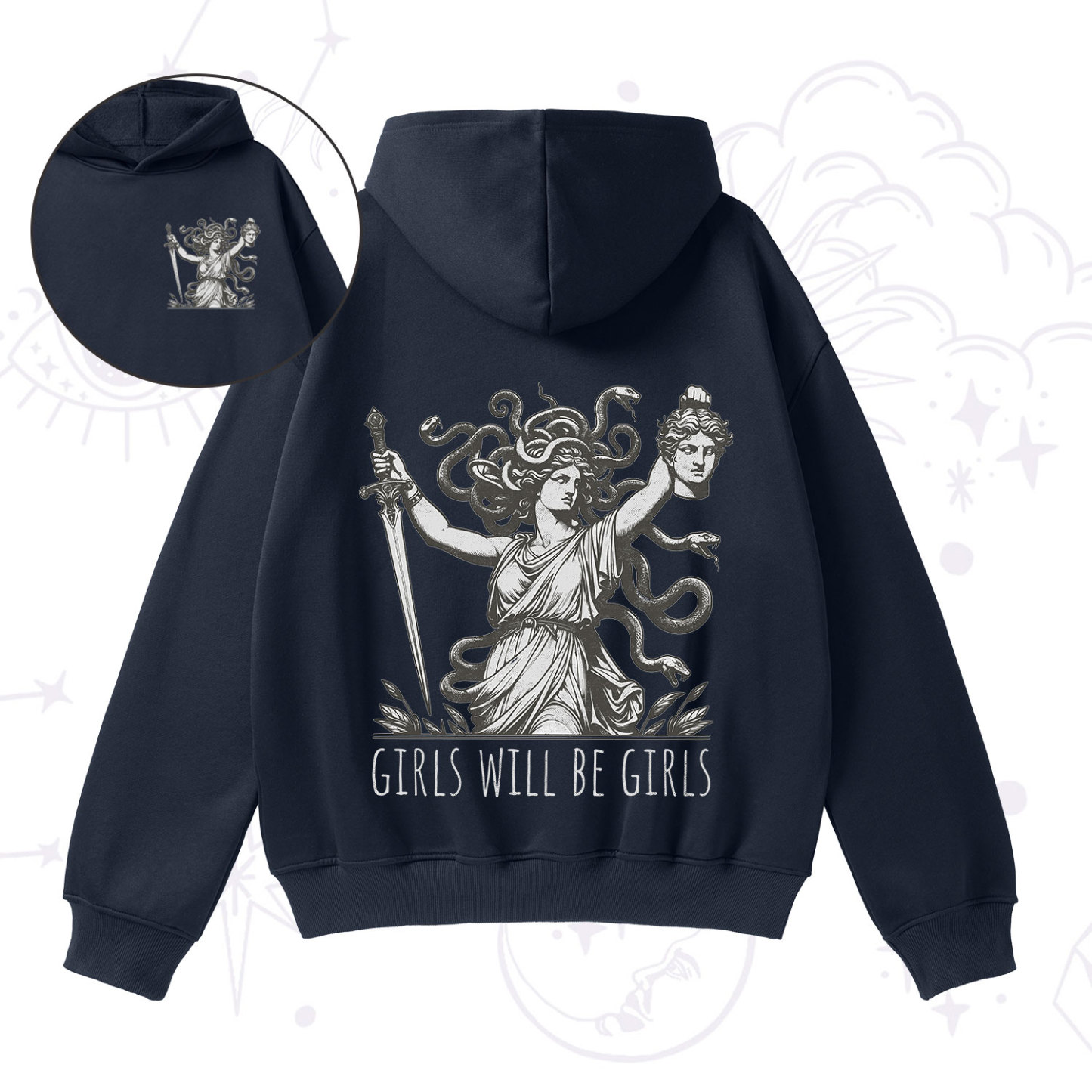 Purplehecate Girls Will Be Girls Medusa Fleece Hoodie Suit