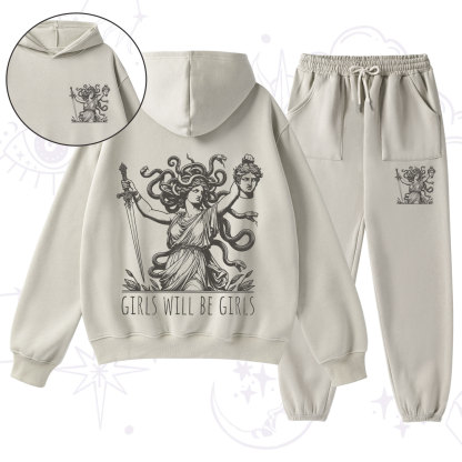 Purplehecate Girls Will Be Girls Medusa Fleece Hoodie Suit