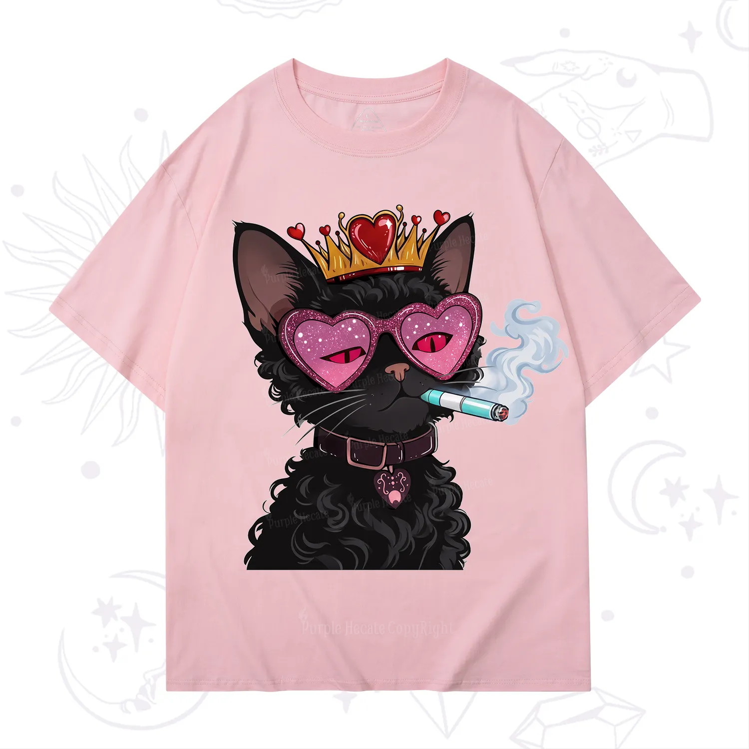 Purplehecate Join the Baddie Era Queen Cat T-Shirt