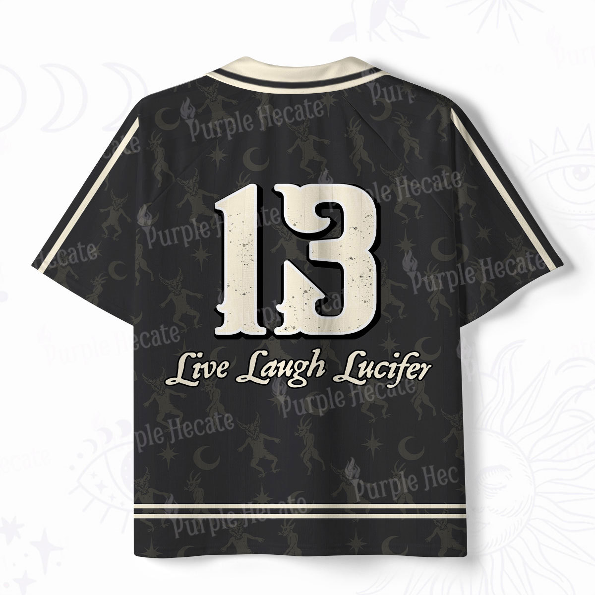 Purplehecate Live Laugh Lucifer With Wicked Delight Polo Collar Unisex Jersey