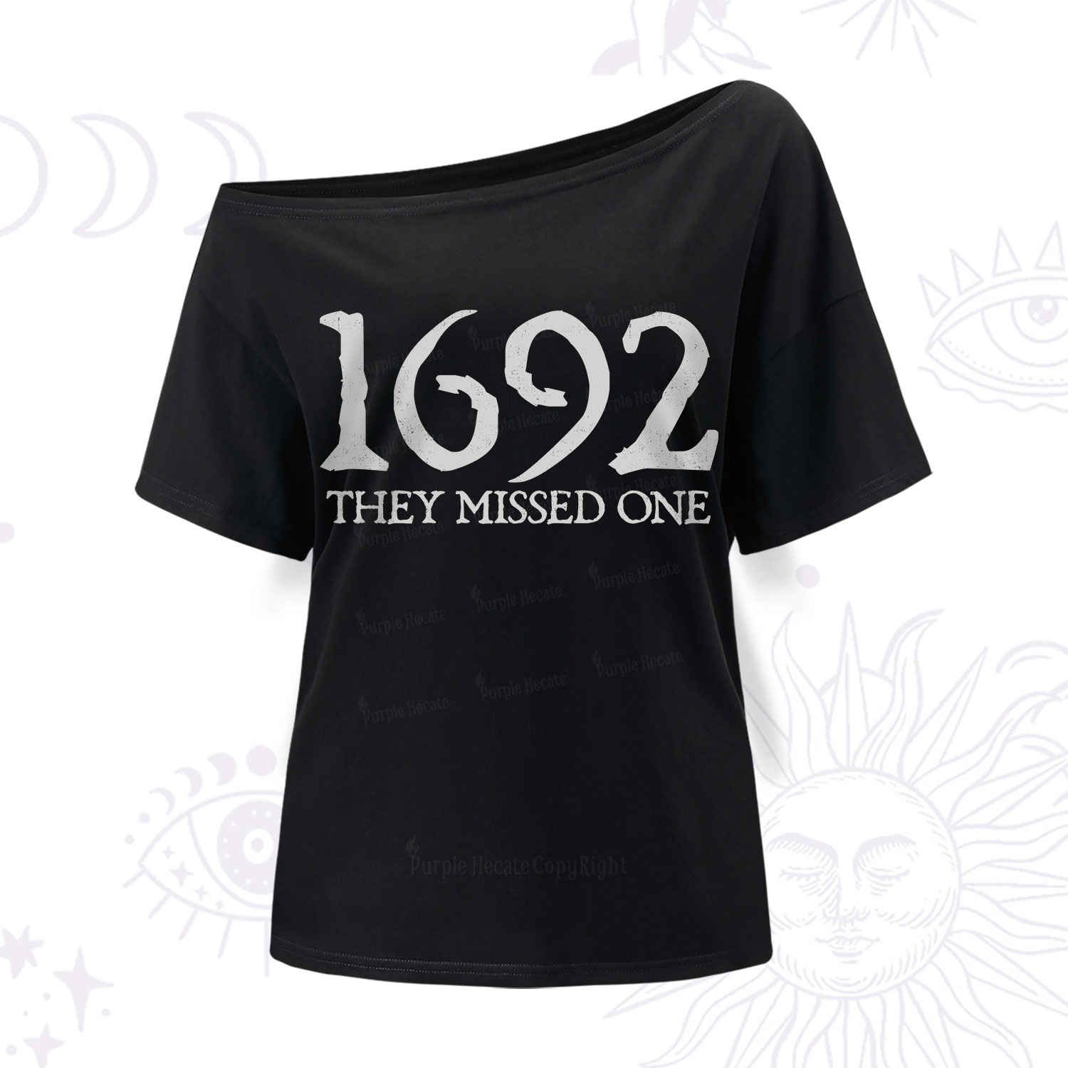 Purplehecate 1692 They Missed One One Shoulder T-Shirt