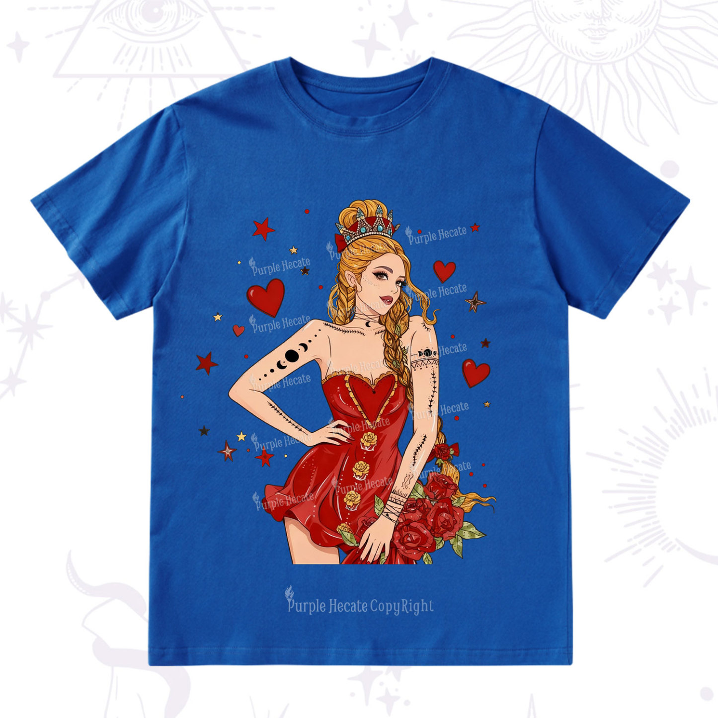 Purplehecate Eternal Bloom Heart Queen Valentine T-Shirt