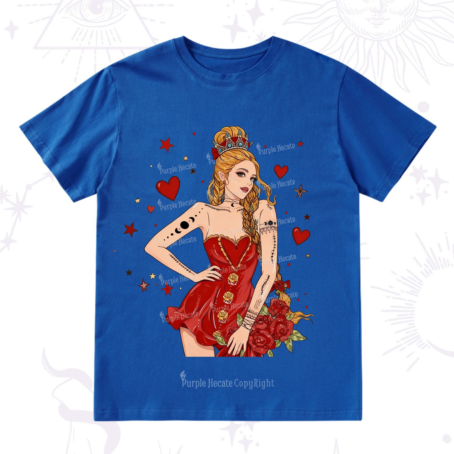 Purplehecate Eternal Bloom Heart Queen Valentine T-Shirt