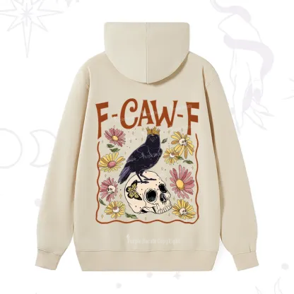 Purplehecate Funny F-Caw-F Crow Hoodie