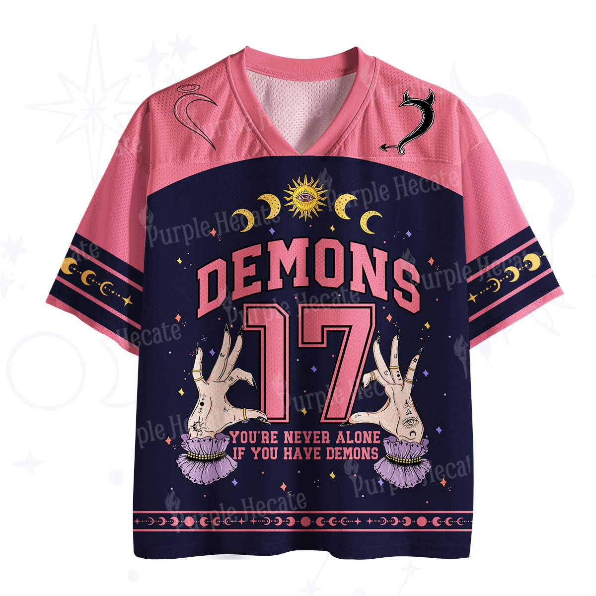 Purplehecate You're Never Alone If You Have Demons Mesh Jersey