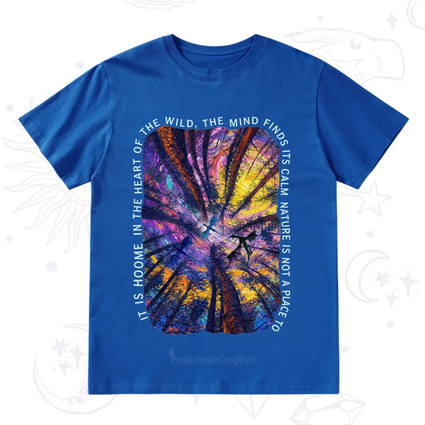 Purplehecate Forest Mindscape Night Sky T-Shirt