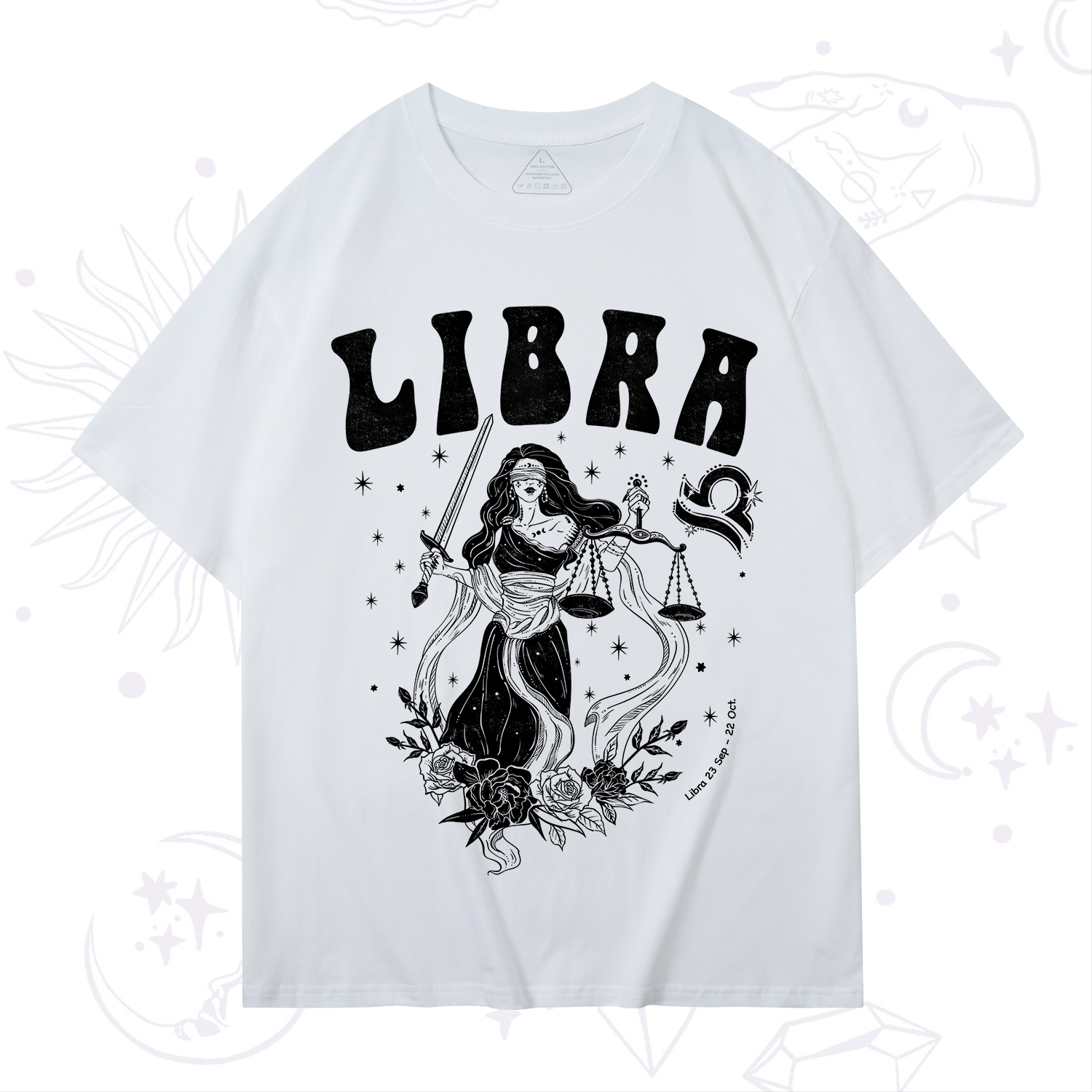 Purplehecate Libra Zodiac Glyphs T-Shirt