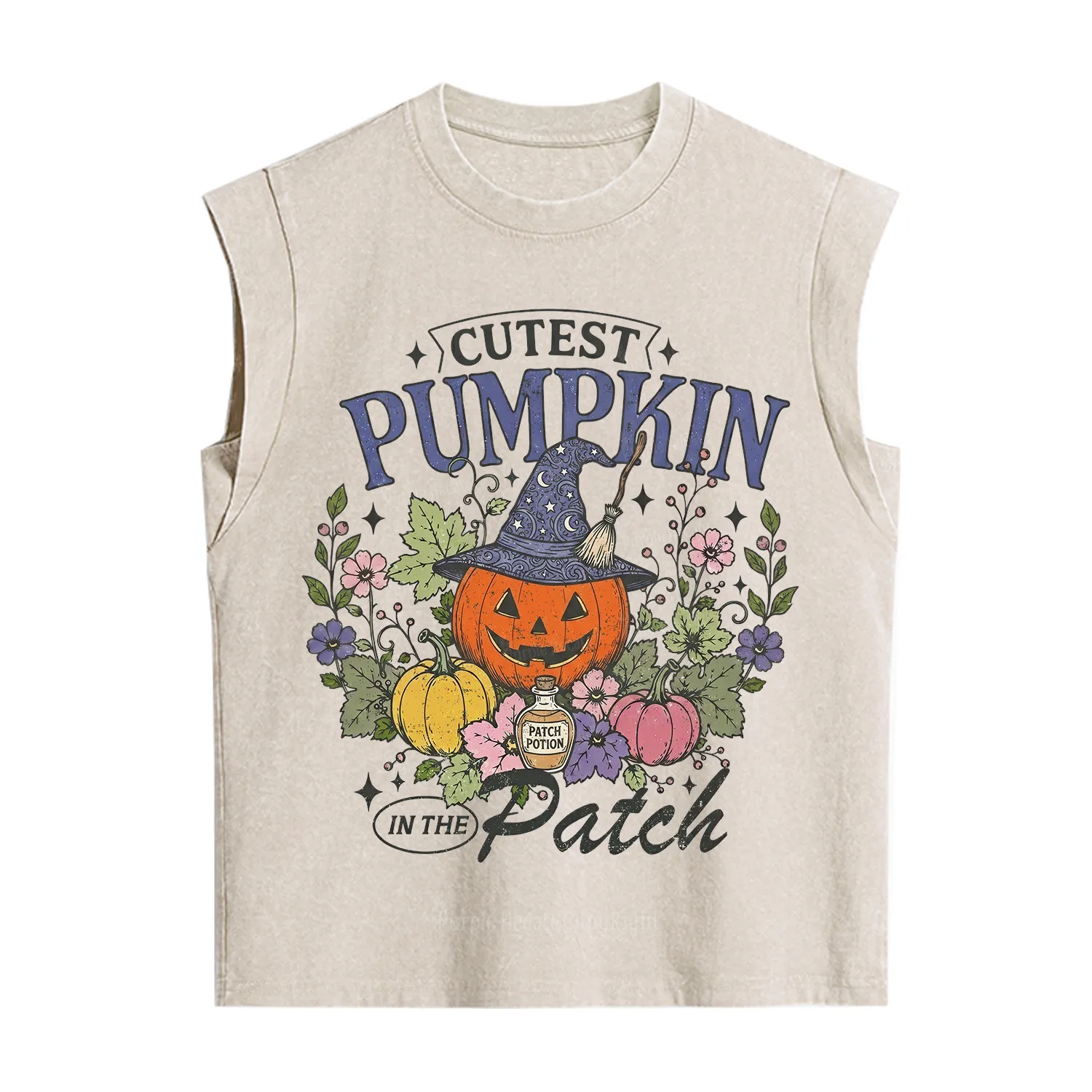 Purplehecate Cutest Pumpkin in the Patch Halloween Vintage Washed Tank