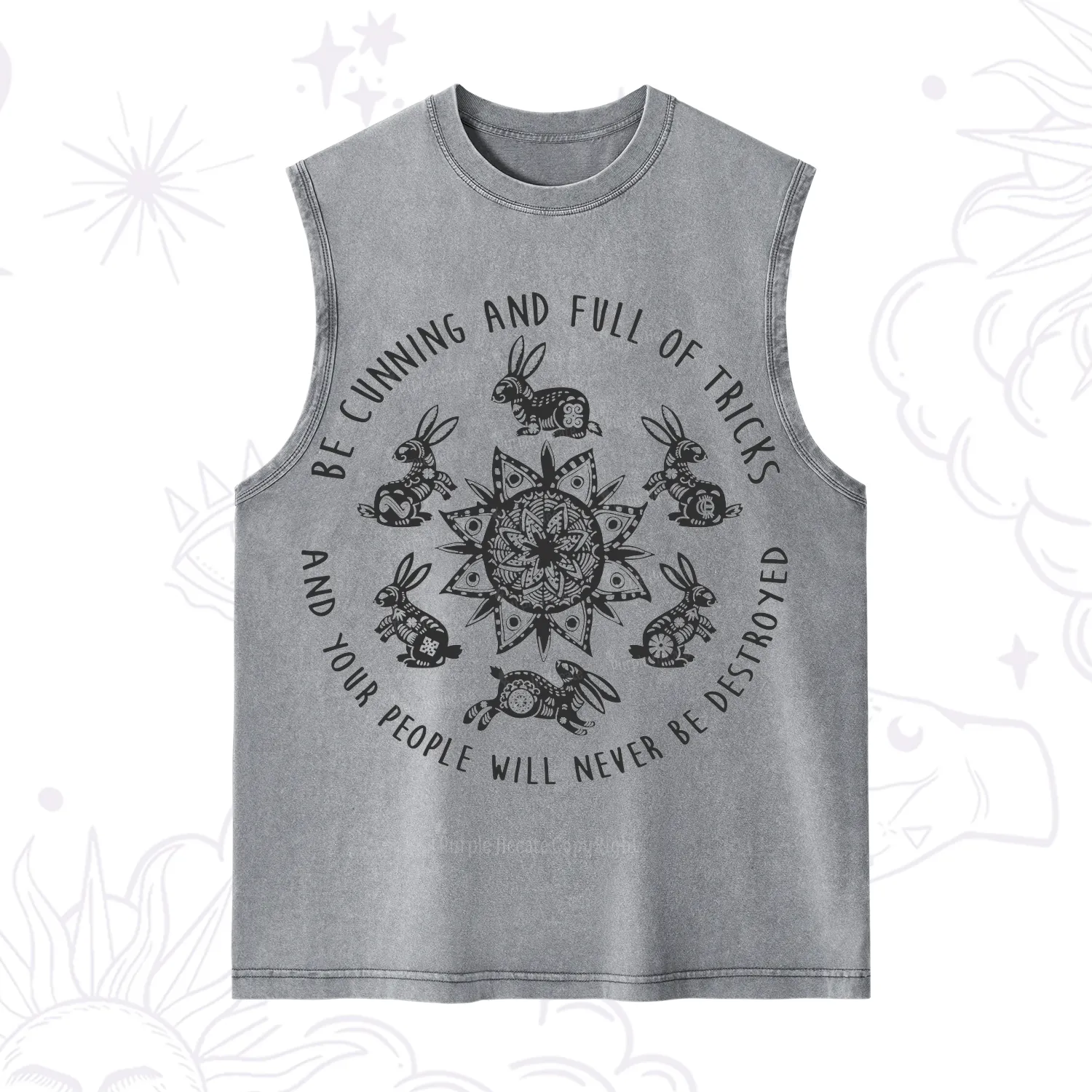 Purplehecate Cunning Rabbit Protection Spell Washed Tank
