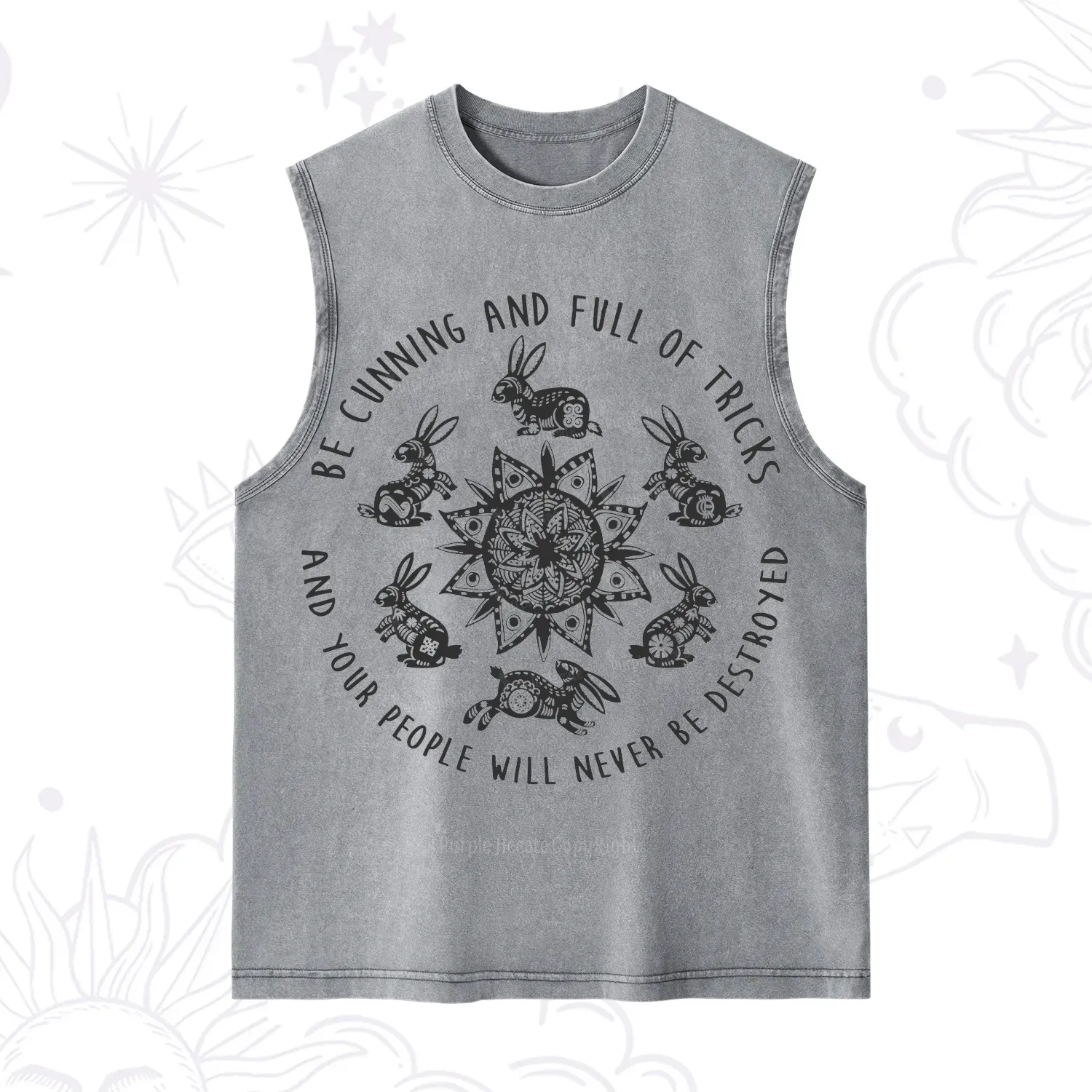 Purplehecate Cunning Rabbit Protection Spell Washed Tank