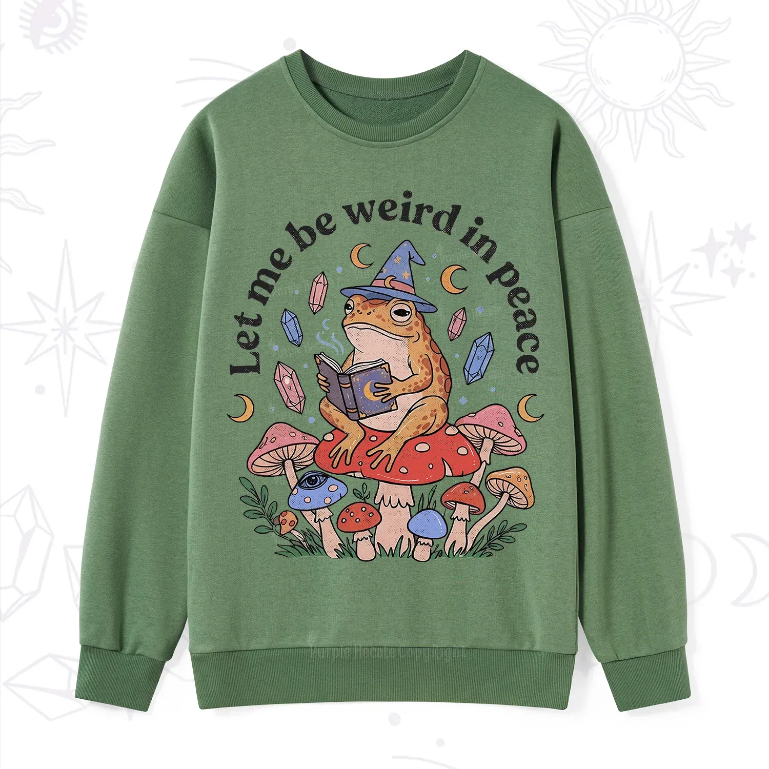 Purplehecate Let Me Be Weird in Peace Frog Sweatshirt
