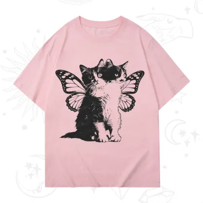 Purplehecate Mystery Butterfly Cat T-Shirt