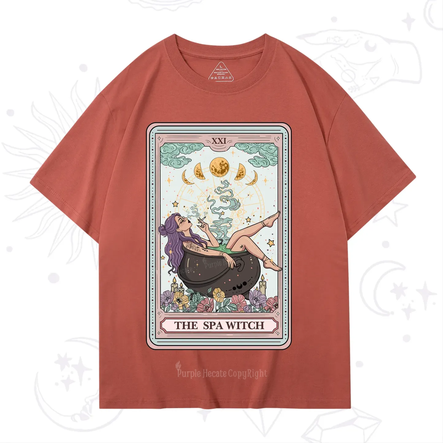 Purplehecate The Spa Witch Tarot Card T-Shirt