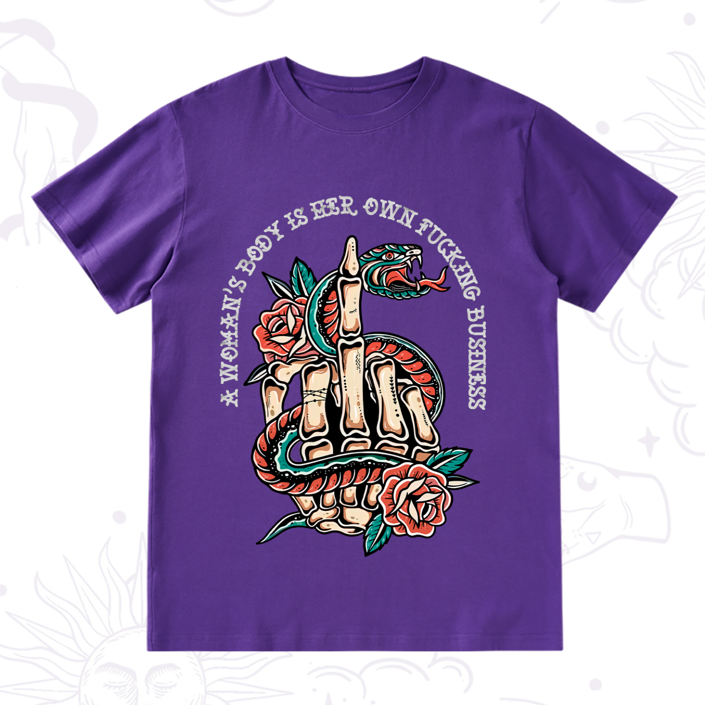Purplehecate A Women’s Body Is Her T-Shirt