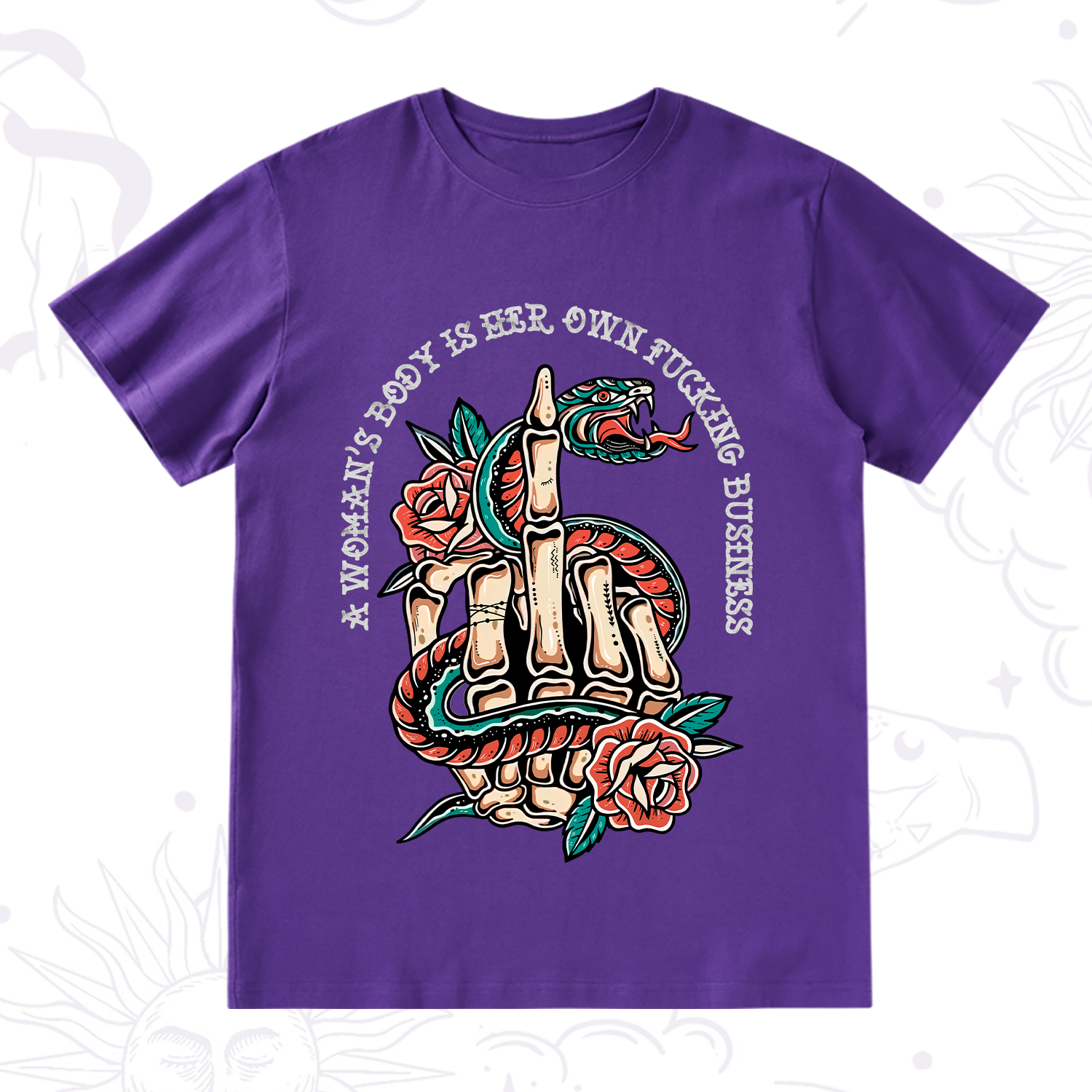 Purplehecate A Women’s Body Is Her T-Shirt