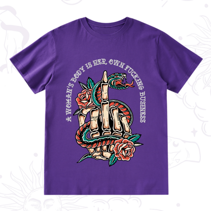 Purplehecate A Women’s Body Is Her T-Shirt