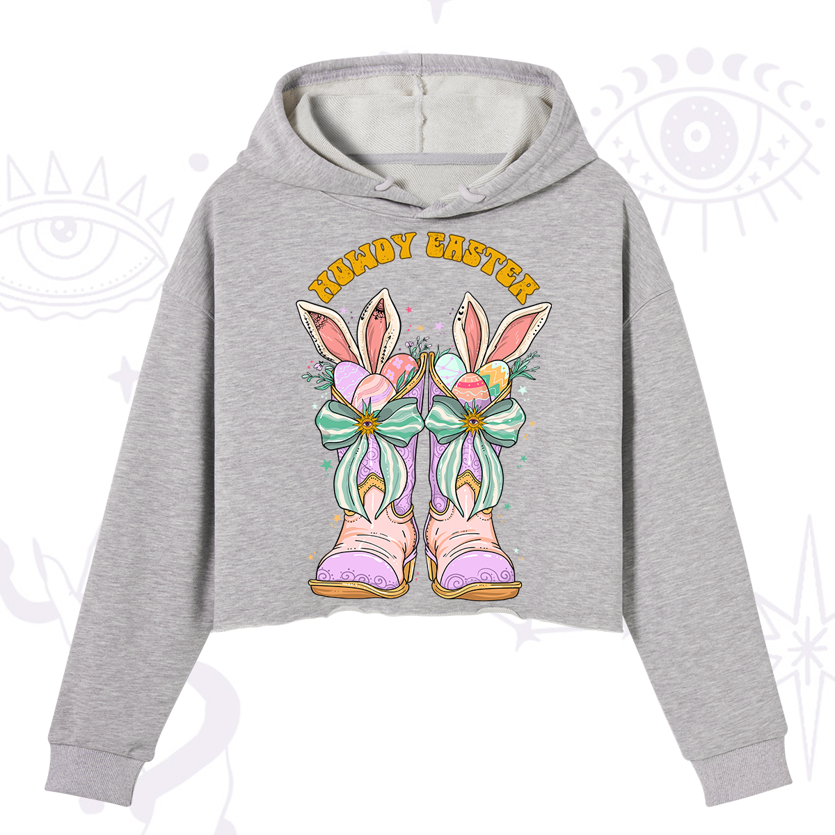 Purplehecate Howdy Easter Crop Hoodie