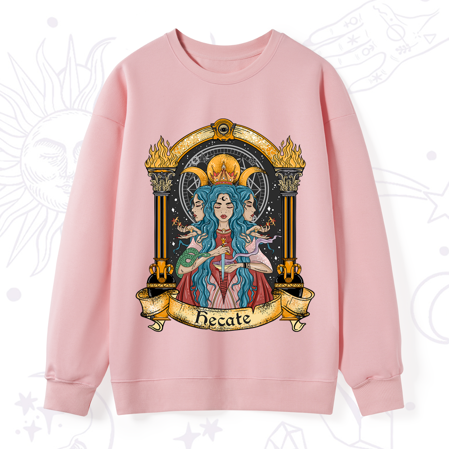 Purplehecate Triple Moon Goddess Hecate Sweatshirt