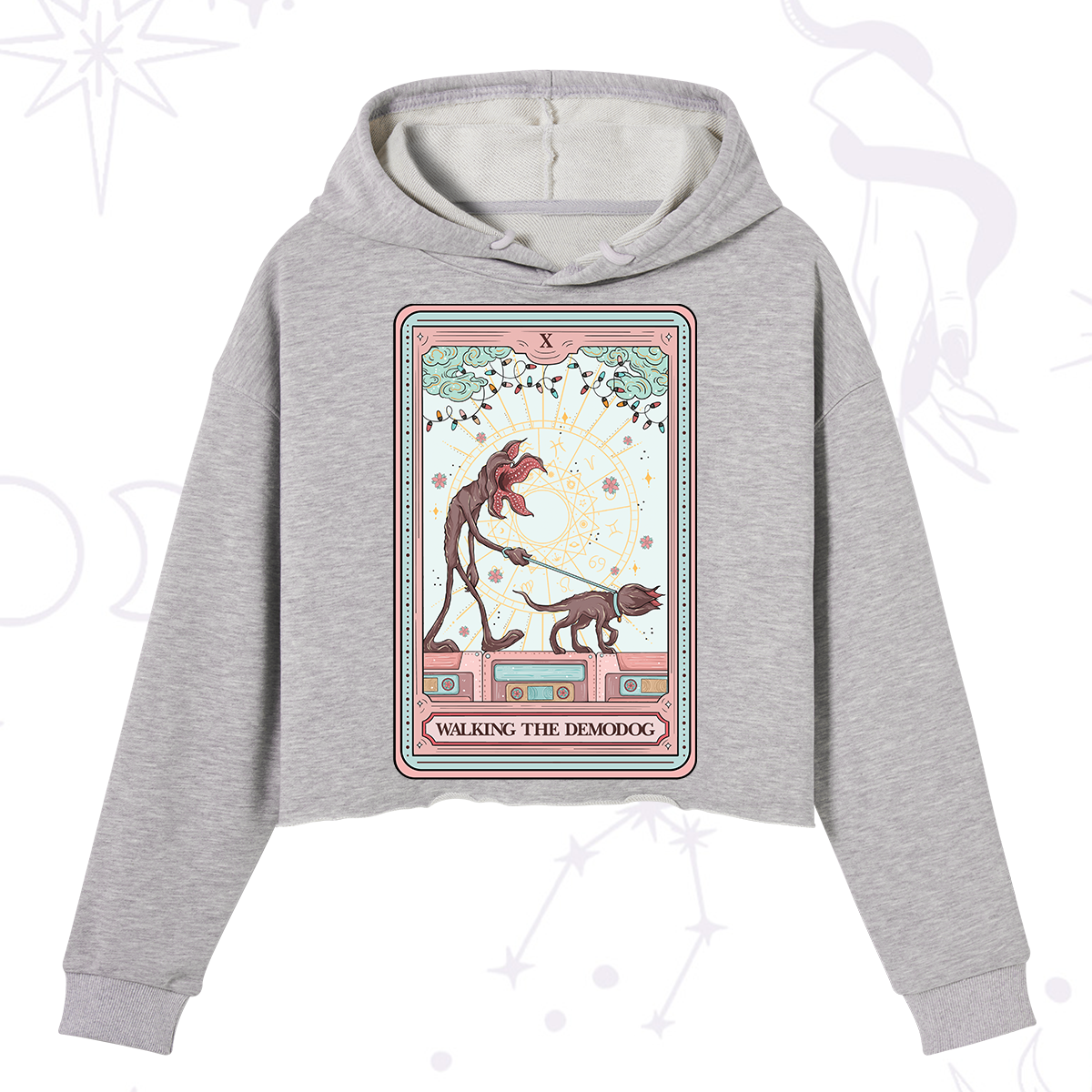 Purplehecate The Walker of Shadows Tarot Crop Hoodie