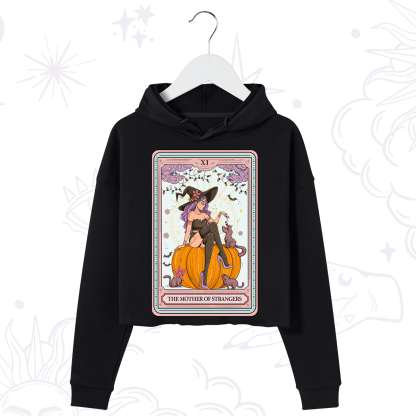 Purplehecate The Mother Of Strangers Tarot Crop Hoodie
