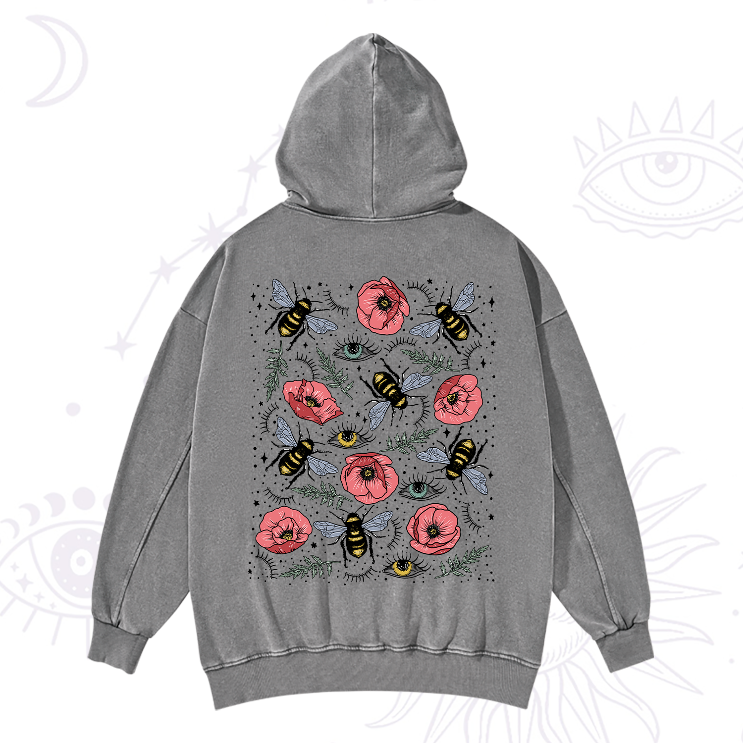 Purplehecate The Bee's Knees Washed Hoodie