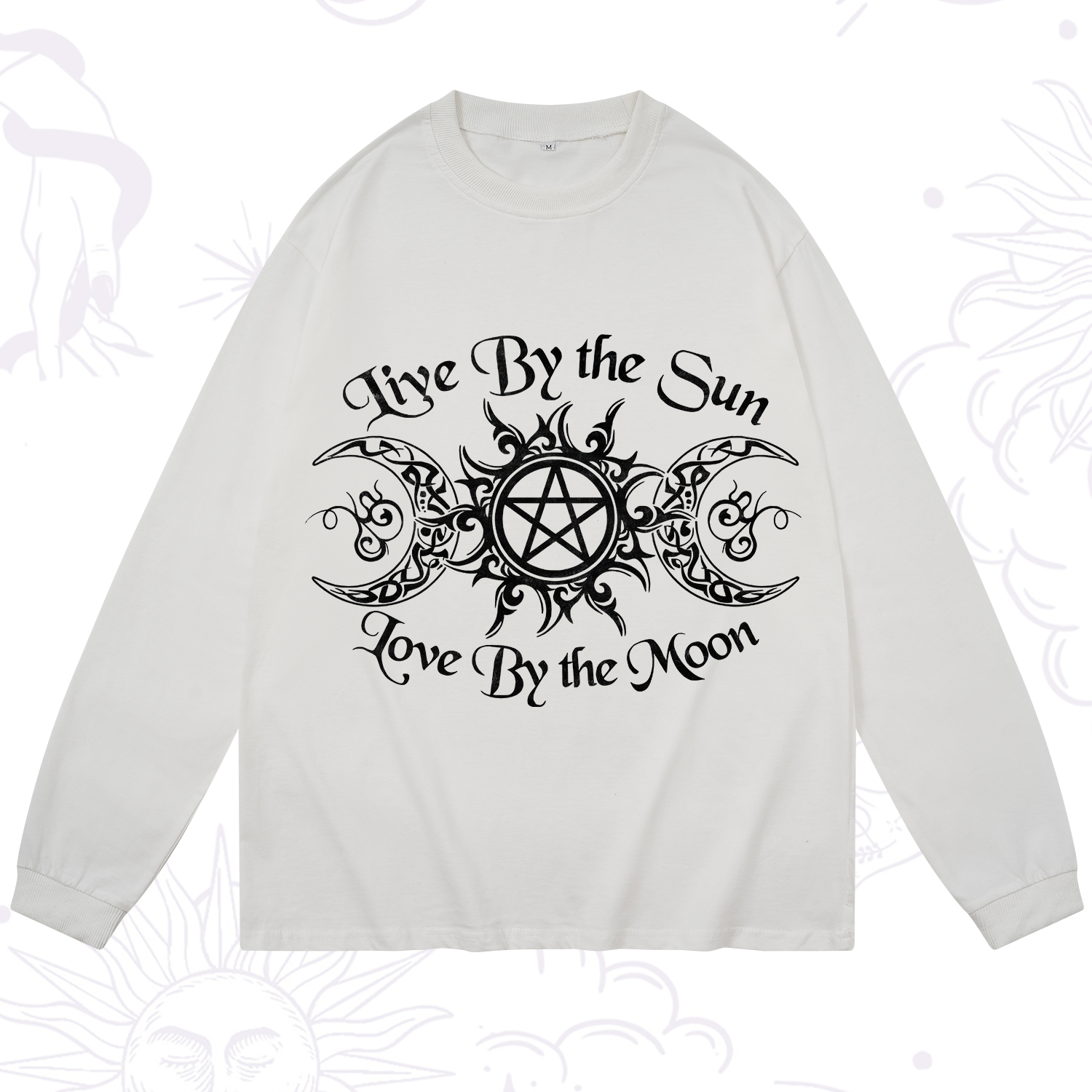 Purplehecate Hecate's Lunar Blessing Long Sleeve T-Shirt