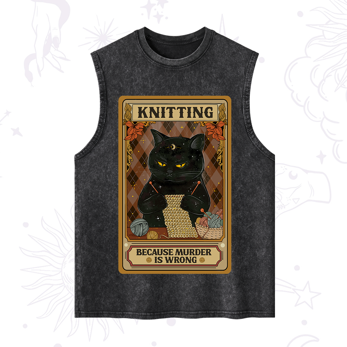 Purplehecate Knitting Because Murder Is Wrong Washed Tank