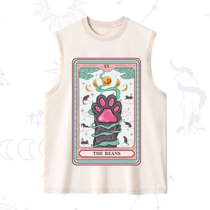 Purplehecate The Beans Cat Tarot Washed Tank