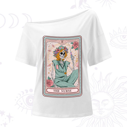 Purplehecate The Nurse Tarot One-Shoulder T-Shirt