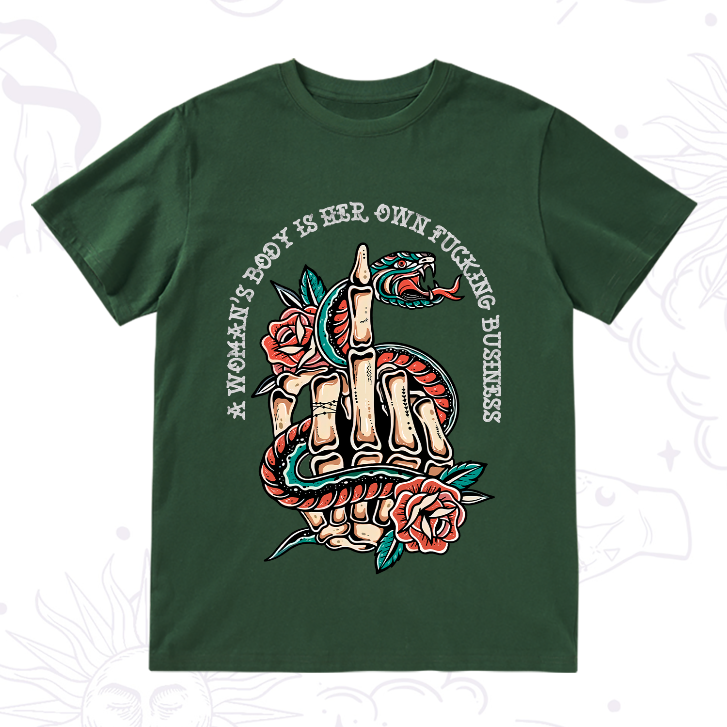 Purplehecate A Women’s Body Is Her T-Shirt