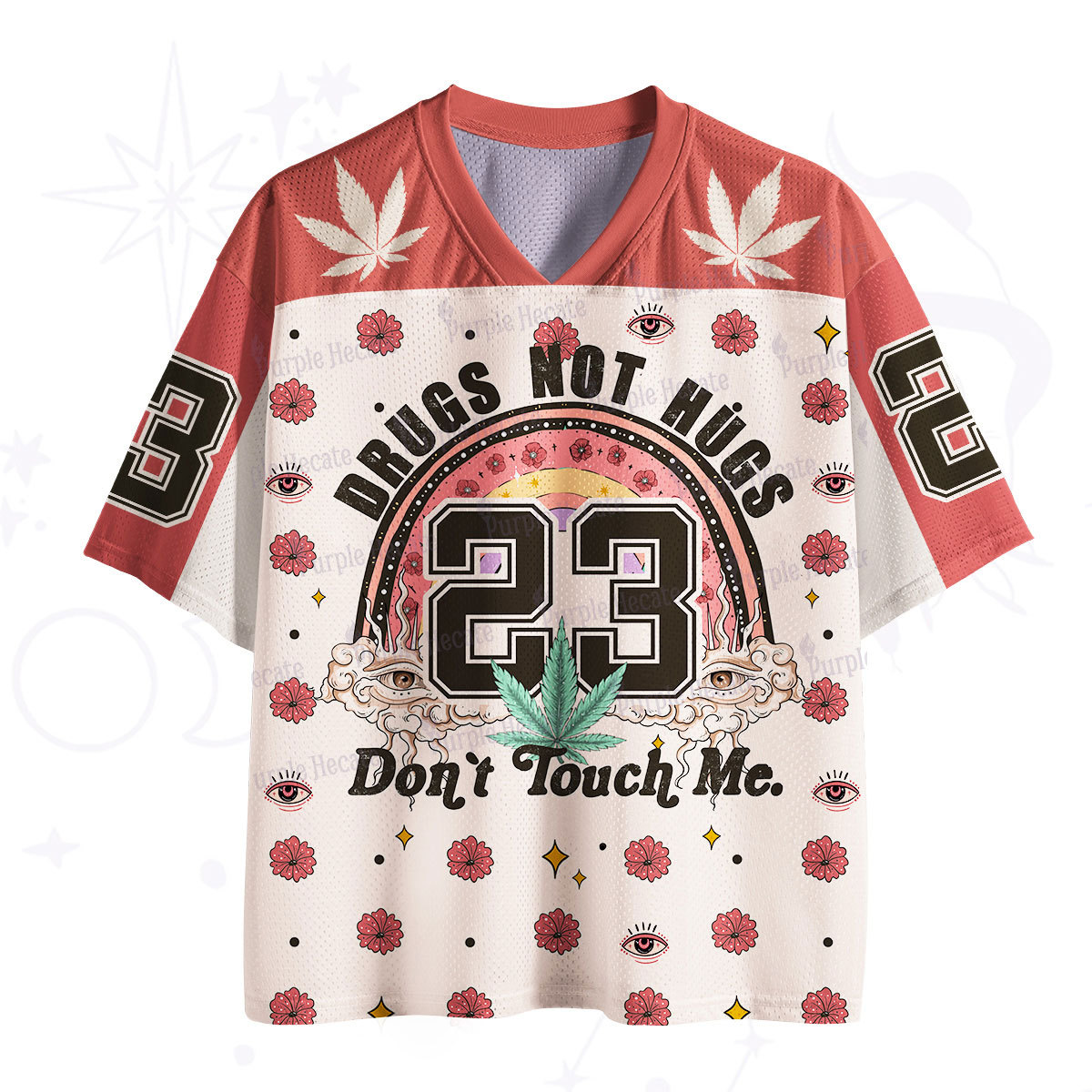 Purplehecate Drugs Not Hugs Don't Touch Me Mesh Jersey