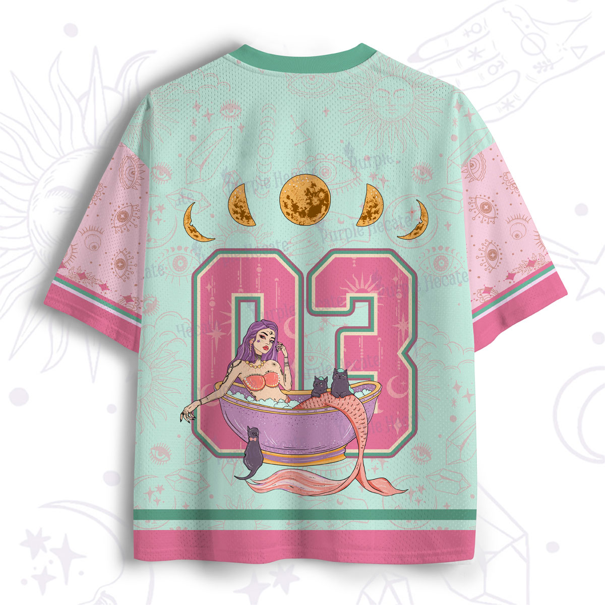 Purplehecate Mermaid Whispers Moonlit Secrets Mesh Jersey