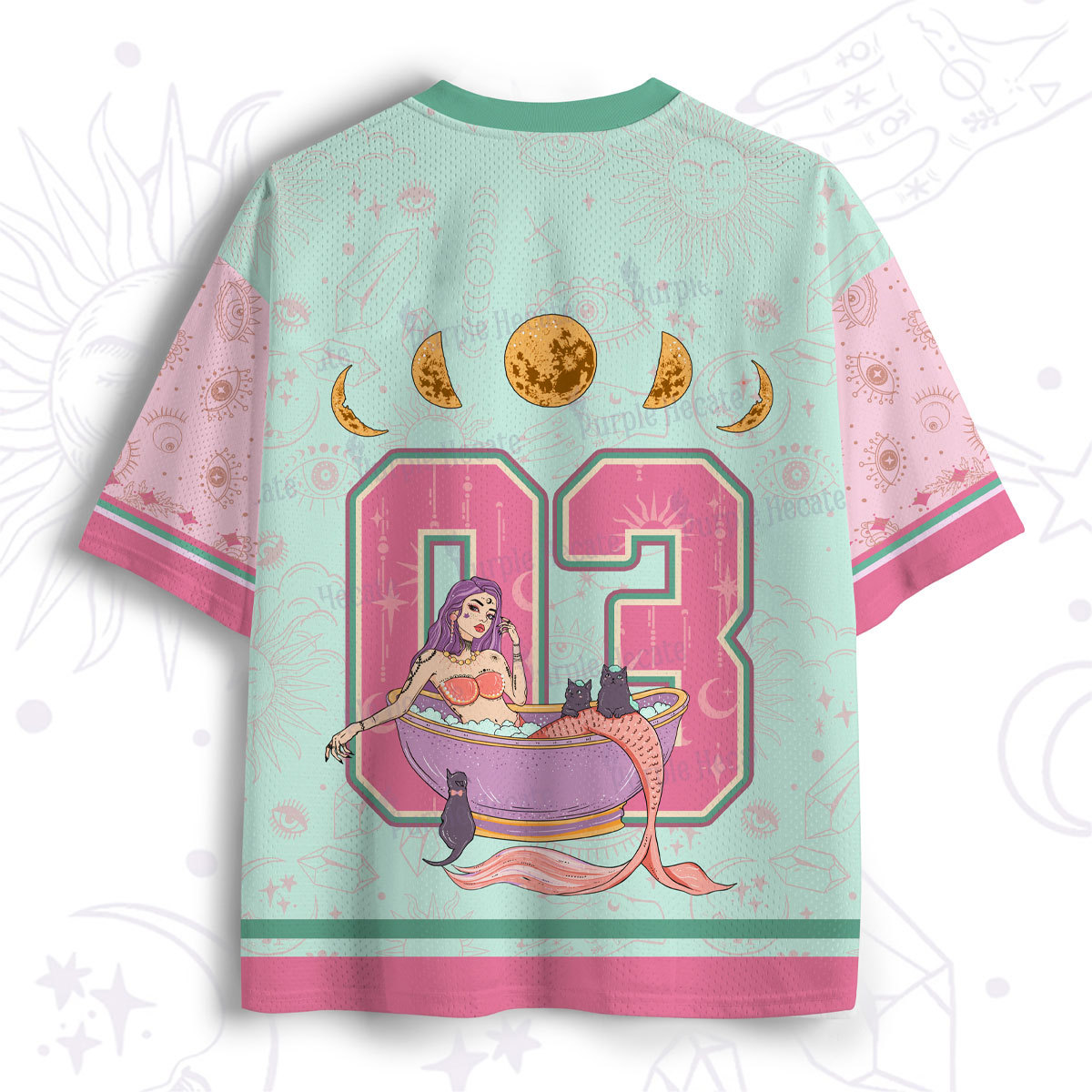 Purplehecate Mermaid Whispers Moonlit Secrets Mesh Jersey