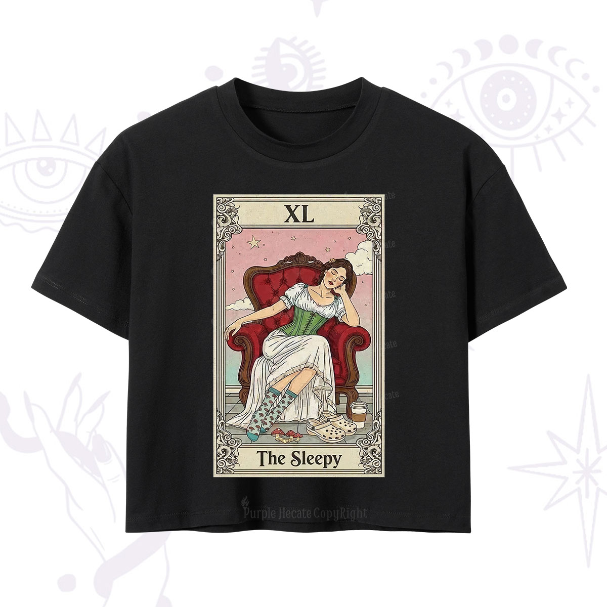 Purplehecate The Sleepy Tarot Crop T-Shirt