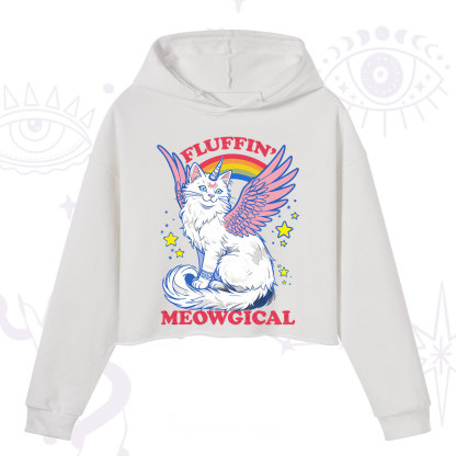 Purplehecate Fluffin Meowgical Crop Hoodie