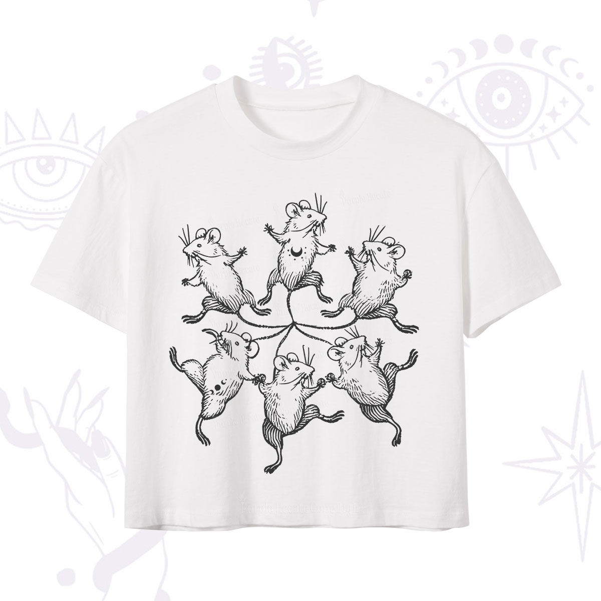 Purplehecate The Midnight Mouse Dance Crop T-Shirt