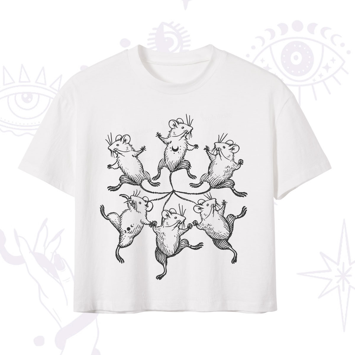 Purplehecate The Midnight Mouse Dance Crop T-Shirt