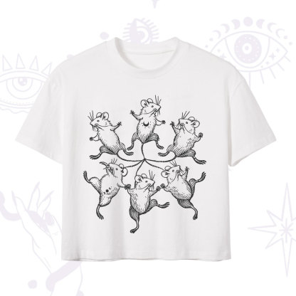 Purplehecate The Midnight Mouse Dance Crop T-Shirt