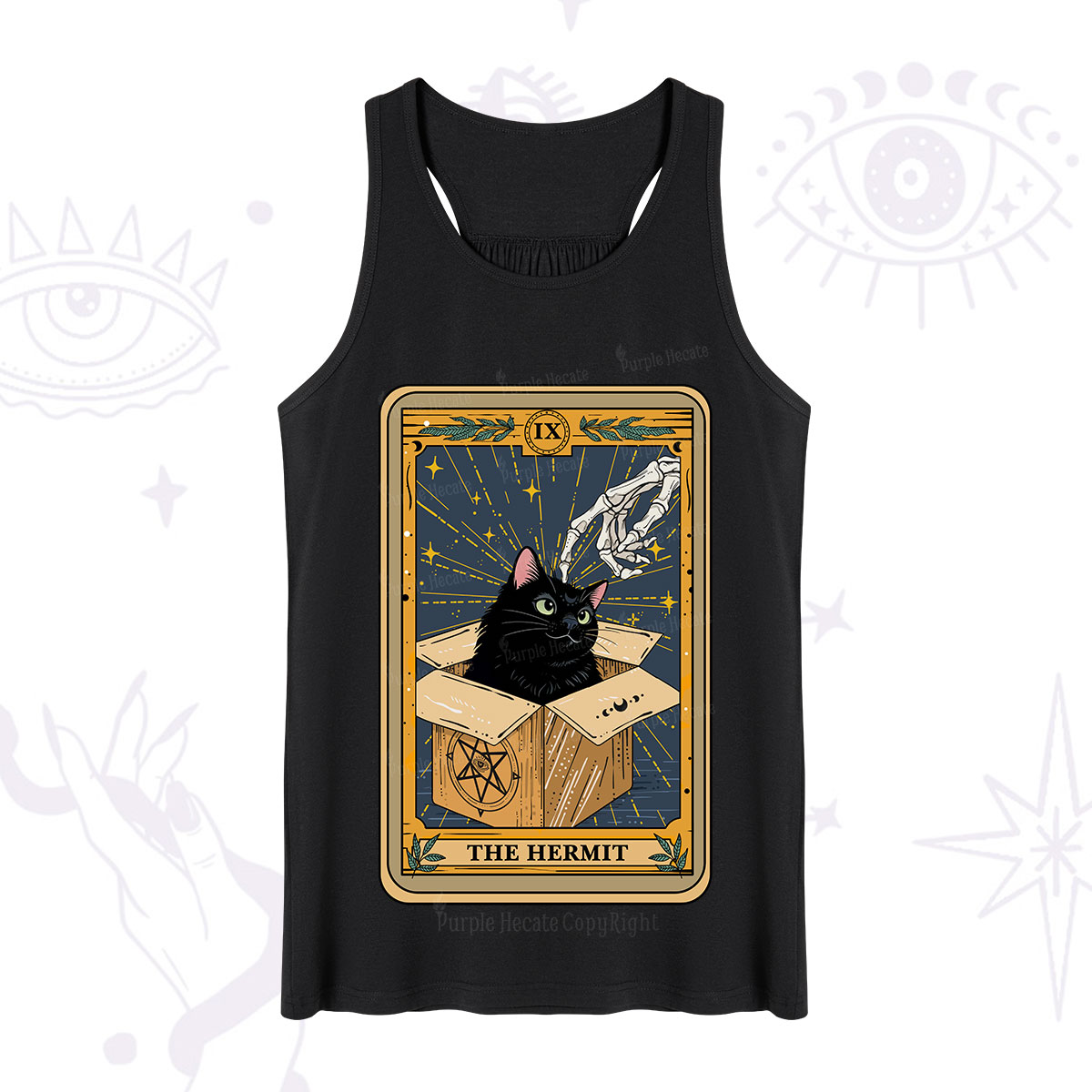 Purplehecate The Hermit Cat Tarot Tank