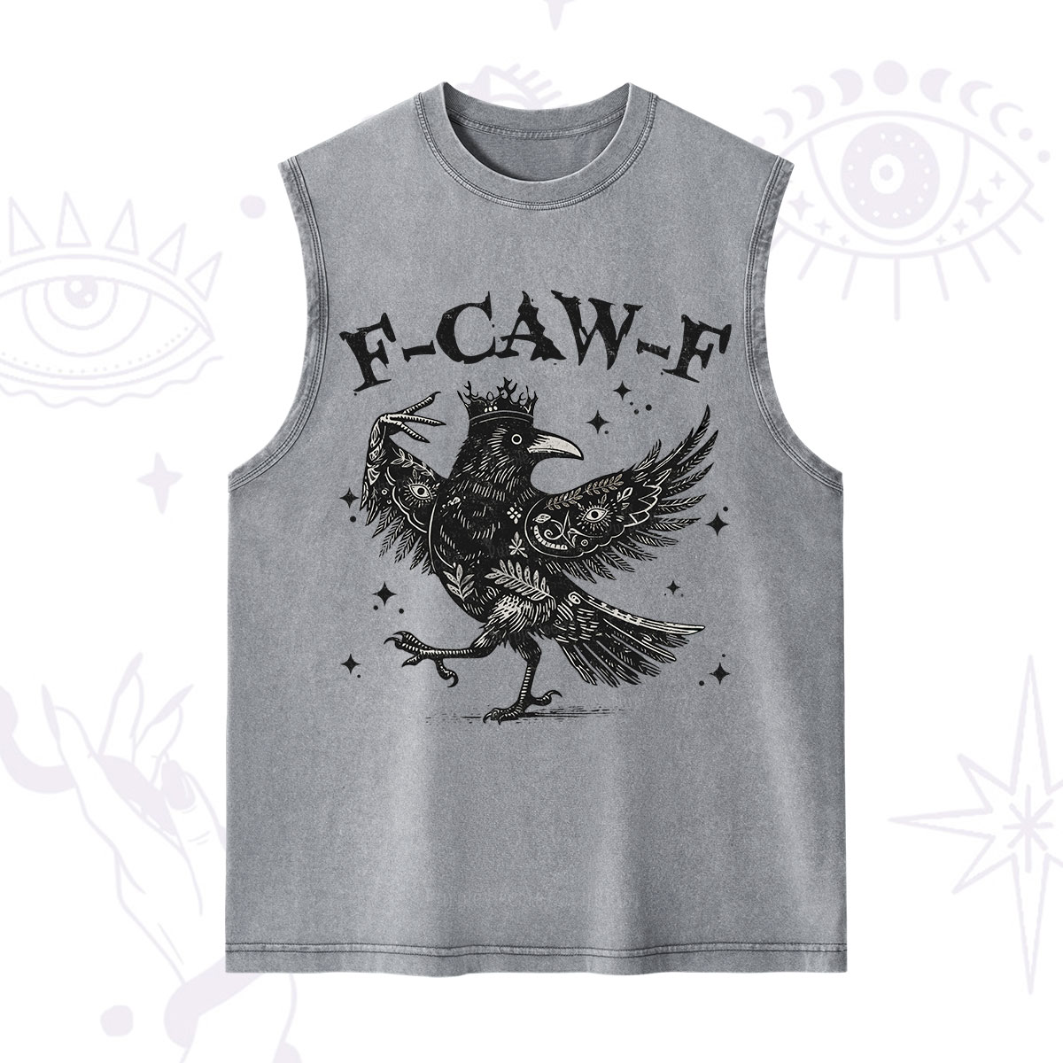 Purplehecate F-caw-f Funny Crow Washed Tank